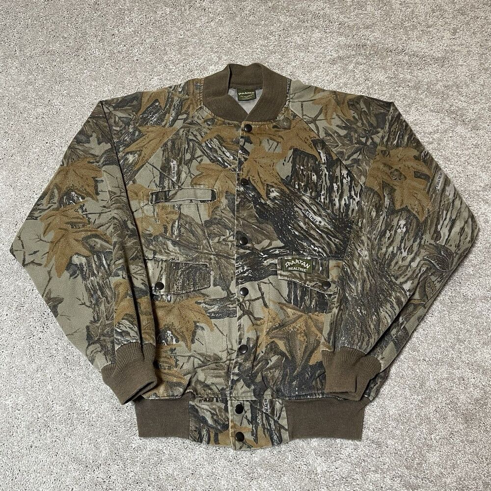 Vintage Spartan RealTree Camo Jacket Men's Medium Light Jacket Hunting USA Fade